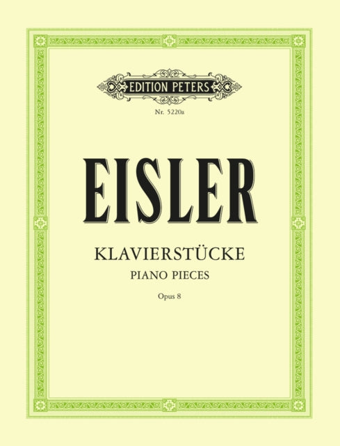 Book cover of: Piano Pieces, Op.8
