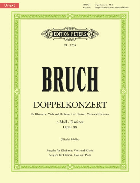 Book cover of: Double Concerto for Clarinet (Violin), Viola & Orchestra