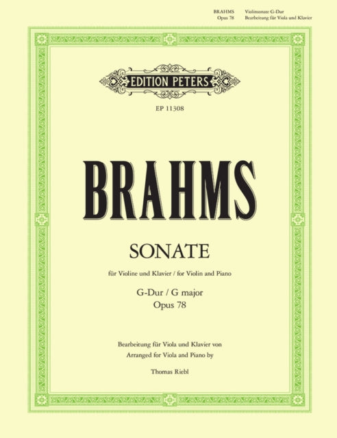 Book cover of: Sonata in G Op.78 (version for viola)
