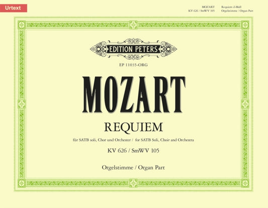 Book cover of: Requiem in D minor K626 (organ)