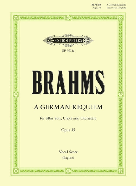 Book cover of: German Requiem Op.45 (Vocal Score)
