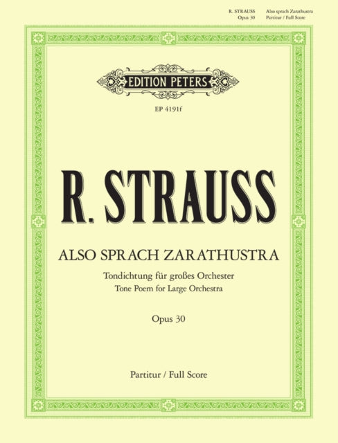 Book cover of: Also sprach Zarathustra Op.30 Full Score