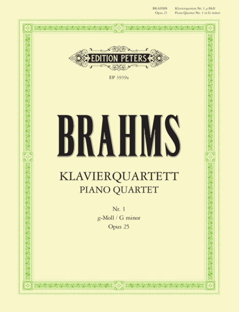 Book cover of: Piano Quartet in G minor Op.25