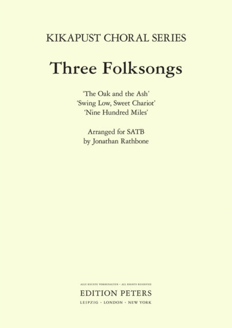 Book cover of: Three Folk Songs