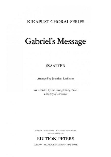 Book cover of: Gabriel's Message