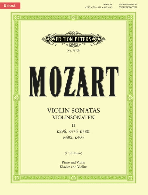 Book cover of: Violin Sonatas Volume 2