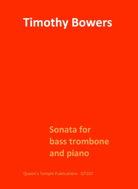 Book cover of: Sonata for Bass Trombone and Piano