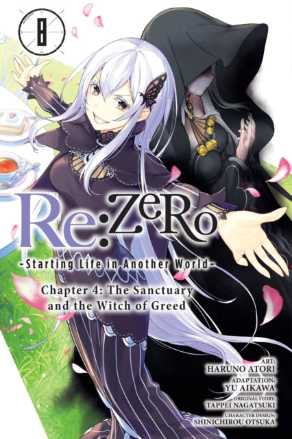 Book cover of: Re:ZERO -Starting Life in Another World-, Chapter 4: The Sanctuary and the Witch of Greed, Vol. 8 (manga). By: Tappei Nagatsuki