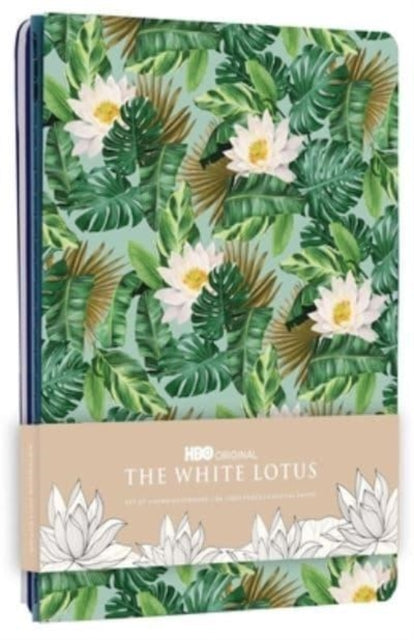 Book cover of: White Lotus Sewn Notebook Collection (Set of 3). By: Insight Insight Editions