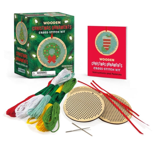 Wooden Christmas Ornaments Cross-Stitch Kit, Everything You Need to Create 3 Keepsakes 9798894140599 Dennis Caetano